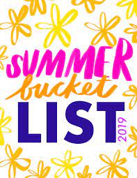 Summer bucket list clipart black and white download rr collections. Summer Bucket List 2019