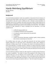 Some or all of these types of forces all act on living populations at various times and evolution at some level occurs in all living organisms. Lab 8 Hardy Weinberg Problem Set 1 Docx General Biology 2 Bio 182 Laboratory Hardy Weinberg Problem Set Asu U2019s West Campus Fall 2020 Hardy Weinberg Course Hero
