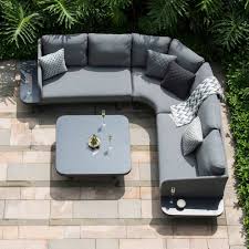 Modular outdoor rattan sectional sofa set of 4, btmway pe wicker patio furniture conversation set w/coffee table&cushions, patio bistro sofas set for backyard porch deck, blue, a2833. Maze Rattan Cove Corner Sofa Set Maze Rattan Cuckooland