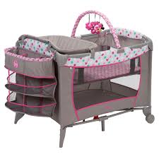 Disney Baby Sweet Wonder Play Yard With Newborn Bassinet Minnie Garden Blooms Walmart Com