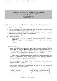 Code du travail modifications pour : Code Du Travail De Nouvelle Caledonie Documentation