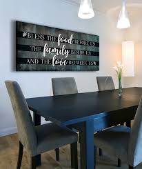 Christian Wall Art Bless The Food V8 Wood Frame Ready To Hang Christian Wall Art Family Wall Art Home Wall Art