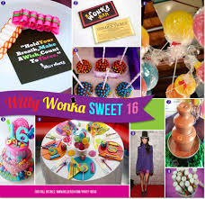 Willy wonka themed party decorations. Willy Wonka Inspired Sweet 16 Party Ideas