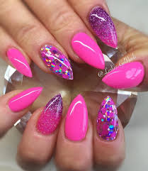 Roze Ombre Roze Paars Pink Gel Nails Pink Nails Glam Nails