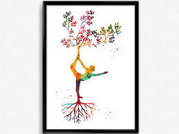 Yoga Pose Yoga Sport Meditation Watercolor Print Watercolor Poster Room Decor Print Wall Art 1346 Watercolor Print Diy Prints Artwork Prints