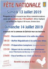 Centre d'appui et de secours la monnaie hôtel des monnaies 11,quai de conti 75006. Fete Nationale A Darvoy Les 13 Et 14 Juillet 2019 Djs Bad