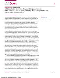 Our research shows the efficacy of colchicine treatment in. Pdf Colchicine For The Treatment Of Myocardial Injury In Patients With Coronavirus Disease 2019 Covid 19 An Old Drug With New Life