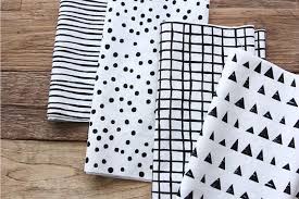 Black And White Cotton Fabric By The Yard Black And White Cotton Fabric Geometric 4 In 1 By The Yard 72162 Black White Fabric Fabric Stamping Fabric Patterns