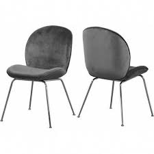 Grey Velvet Mid Century Accent Dining Chair Silver Legs Set Of 2 Chairs Dining Chairs Rustic Dining Furniture Dining Chair Upholstery