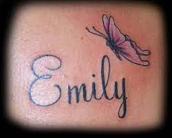 This Is A Better Deception Of What I Want Name Tattoos On Wrist Butterfly Name Tattoo Name Tattoos