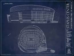 Staples Center Blueprint Wallpaper Mural Staples Center Los Angeles Kings Blueprints