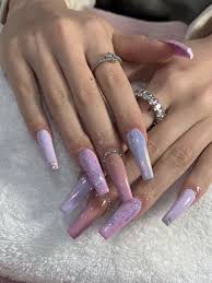 See more ideas about nails, lavender nails, nail designs. Lavender Coffin Shape Nails Coffin Shape Nails Long Nails Purple Nails