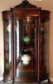 Sold antique white china cabinet, painted furniture, painted china cabinet, painted hutch, shabby chic furniture daintypaintedbrush. Antique Circa Early 1900 S Tiger Oak Bow Front Curved Glass China Cabinet Glass China Cabinet China Cabinet Antique China Cabinets
