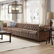 Three Posts Gowans Sectional Collection Reviews Wayfair Sectional Sofa Couch Furniture Large Chesterfield Sofa
