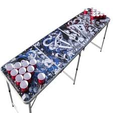 Tattoo Beer Pong Table With Holes Beer Pong Tables Beer Pong Beer