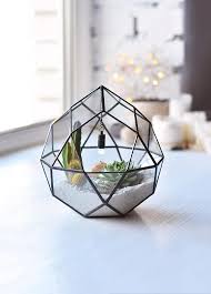 Stained Glass Geometric Planter Succulent Terrarium With Led Etsy Terrarium Centerpiece Diy Succulent Terrarium Succulents Decor