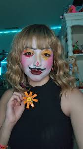 Girl with Makeup Mustache