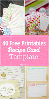 Use one of our 60+ existing recipe card templates and designs (courtesy of raspberryswirls.com), create your own background, or upload your own image or photo. 40 Recipe Card Template And Free Printables Tip Junkie