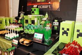 Background 7th minecraft theme party. Minecraft Birthday Party Ideas Photo 9 Of 16 Catch My Party