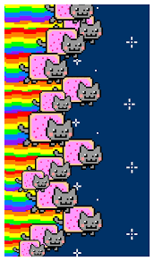 Middle finger up ascii text art. Nyan Cat Outer Space Meme 13 X22 Poster Home Decor Fun Wall Art Print Buy Online In Dominica At Dominica Desertcart Com Productid 124666411