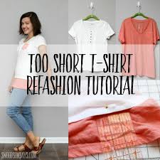 How To Add Fabric To Bottom Of Shirts Simple Tshirt Refashion Upcycle Clothes Diy Upcycle Clothes Tshirt Refashion