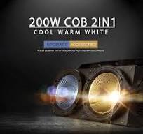 200W LED 2IN1 COB Cool Warm White Lighting 2X100W Blinder Lighting Wedding  Party