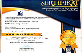 Didaktika biologi is published by universitas muhammadiyah palembang (muhammadiyah university of palembang, in english). Bioma Jurnal Biologi Makassar