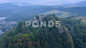 Aerial View Of The Castle Ruin Hohentwiel And The City Singen In Germany Stock Footage By Gdmpro Singen