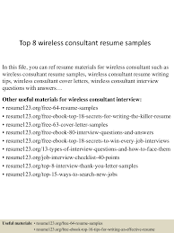 Information technology consultant resume samples velvet jobs. Wireless Consultant Resumes Kesal