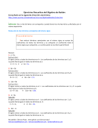 Ensamblaje de documentos, copia de contenidos, copia de contenido para accesibilidad, extraccion. Matematicas Algebra De Baldor Ejercicios Docsity