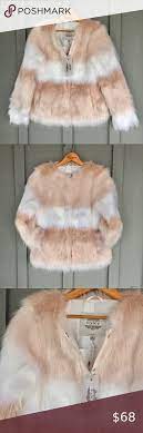 Esley Beautiful Faux Fur Ombre Jacket S Xl In 2021 White Faux Fur Jacket Blue Floral Blazer Faux Fur Jacket