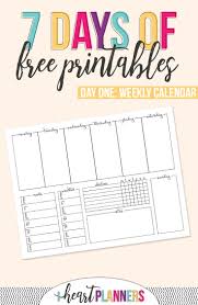 You can also create a customised printable year calendar or a printable month planner / daily agenda chart for any year from 1900 to 2099 in any language and print it on regular a5, a4 or a3 paper. Printable Weekly Calendar I Heart Planners