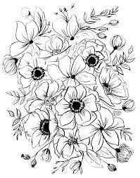 Black And White Flower Art Prints Pin On Flower Drawings Others