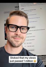 On this day, April 23rd, 2025, my views over at the @Hicks Brunson Eyewear  YouTube channel just passed one million. 😊 True, I created that channel in  2014, but I went many years without posting ...