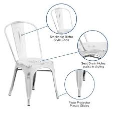 Flash Furniture Commercial Grade Distressed White Metal Indoor Outdoor Stackable Chair Target In 2021 Stackable Chairs Flash Furniture Distressed White