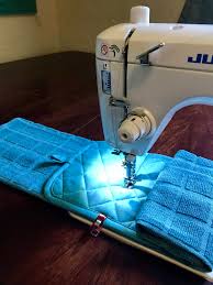 Fold the top of the potholder over to the top to measure where to put the velcro. Hanging Kitchen Towel Easy Sewing Project