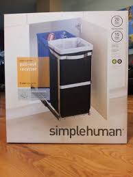 Amazon Com Simplehuman Under Counter Pull Out Recycler 35 Liters 9 Gallons Waste Bins Simplehuman Recycler Trash Can