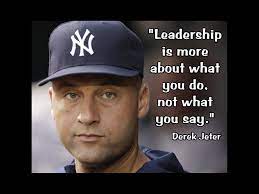 Baseball Poster Derek Jeter Yankees Photo Quote Wall Art Print 5x7 Quot 11x14 Quot Leadership Is A Baseball Inspirational Quotes Baseball Quotes Derek Jeter