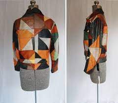 Vintage 1970s Patchwork Leather Jacket 70s Cropped East West Style Womens Small Patchwork Leather Leather Jacket Vintage Outfits