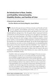 Ben Moshe L And Magana S 2014 An Introduction To Race Gender And Disability Intersection Intersectionality African American Studies Behavioral Science