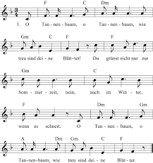 Sie werden dir neue inspiration geben für deine begleitung in der linken hand. Noten Liedtext Akkorde Fur O Tannenbaum O Tannenbaum Wie Treu Sind Deine Blatter Du Grunst Weihnachtslieder Noten Oh Tannenbaum Noten Klaviernoten Lernen