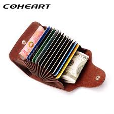 Black pu leather pocket metal business id credit card holder case wallet. Coheart Genuine Leather Card Wallet For Men And Women Cowhide Business Card Holder Credit Card Purse Top Quality Genuine Leather Card Wallet Business Card Walletcard Wallet Aliexpress