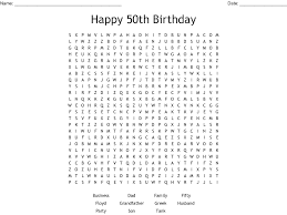 I am so thankful to god for having such a great dad like you! Dad S 50th Birthday Puzzle Word Search Wordmint