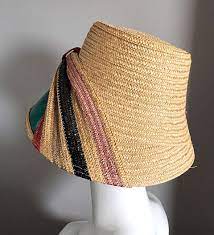 Rare 1960s Italian Vintage 60s Straw Hat W Built In Sunglasses Visor Shade Straw Hat Sun Hats For Women Hats