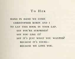 A A Milne Dedication I Just Think It S Pretty Book Dedication Dedication Quotes Funny Books For Kids