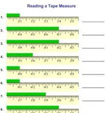 But, sometimes your measurement ends up falling on one of those little lines with no number markings. Reading Measuring A Tape Measure Worksheets Math Methods Math Measurement Mental Math
