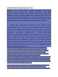 Tan yong jie puuvaneswari vasuthevan hey lin khang kumpulan : Definisi Kesihatan