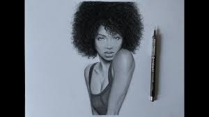 Draw an outline of the head and shoulders. Drawing A Girl With Curly Hair Youtube