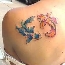 Shoulder Back Koi Fish Tattoos Koi Baligi Dovmeleri Arka Omuz Koi Baligi Dovmesi Koi Dovme