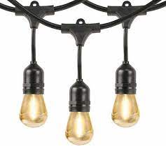 String lights outdoor zu spitzenpreisen. In Stock Patio String Lights 24 Led Bulbs 48 Industrial Outdoor Rope And String Lights By Bulbsco Houzz
